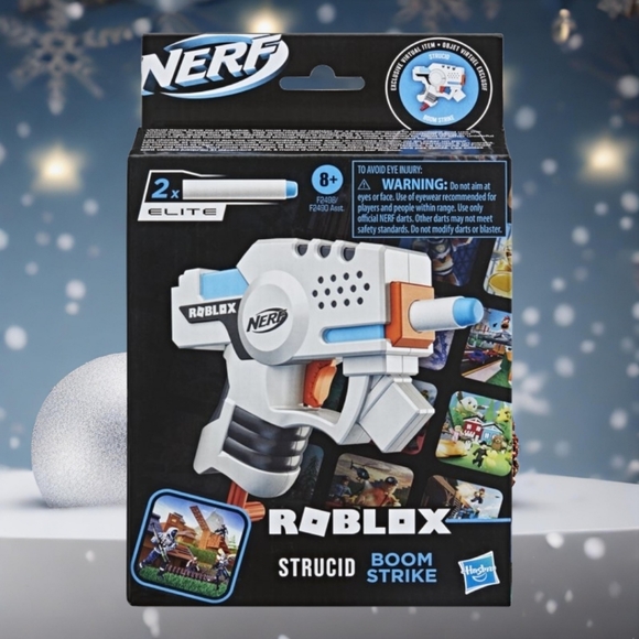 🎄🎅Nerf Roblox Strucid: Boom Strike Dart Blaster, Priming Handle, 2 Nerf Elite - Picture 4 of 6